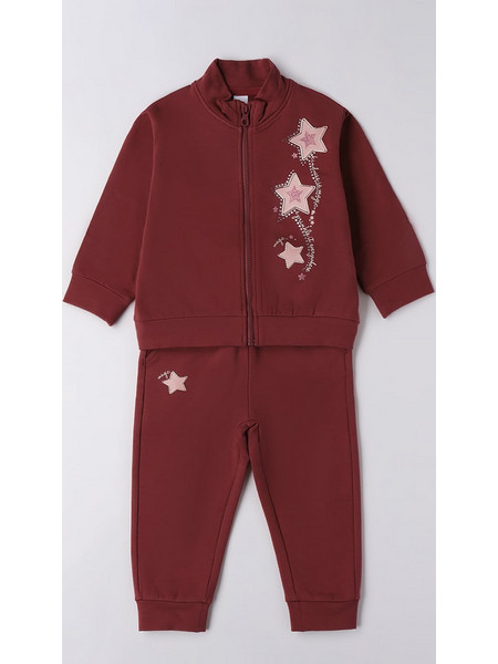 Ido Σετ με Αθλητική Φόρμα Tracksuit Set 4F346-00 ΜΠΟΡΝΤΩ 4F346-00-2552-484462 Μπορντό Κορίτσι