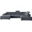PoliHome Carmel Plus Καναπές σε Σχήμα Π Μπλε 374x220x78cm 161353119