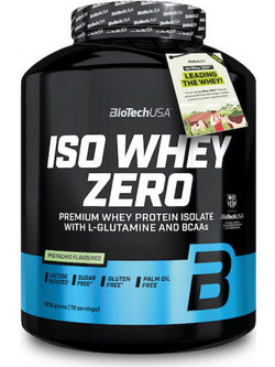 Biotech USA ISO Whey Zero Pistachio Πρωτεΐνη Ορού Γάλακτος Γράμμωσης Χωρίς Λακτόζη & Γλουτένη 1.82kg