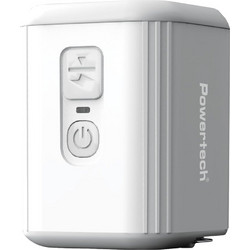 POWERTECH μίνι τρόμπα PT-1553 με φακό, 5W, επαναφορτιζόμενη, λευκή
