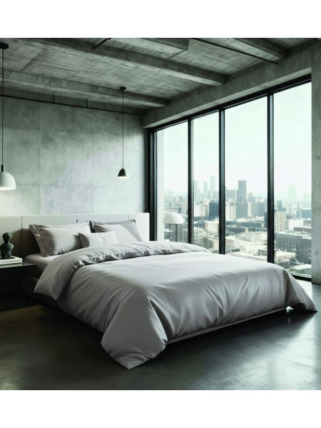 Μαξιλαροθήκες Σετ City 02 Silver Oxford 300TC Satin Cotton Makis Tselios (50x70) 2Τεμ