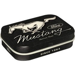 Nostalgic Μεταλλικό κουτάκι με μέντες Ford Mustang - Horse Logo Black 15gr