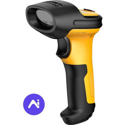 Inateck Scanner 2.4GHz Wireless 1D Barcode Scanner with 60m Range, Yellow P6-AI_yellow