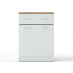 Κομότα ΚΟΜ2D1S 80x33x85εκ Λευκό-Σονόμα