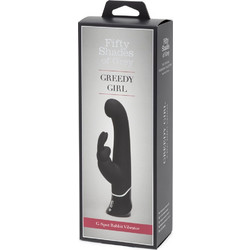Fifty Shades of Grey Greedy Girl Δονητής Rabbit 24cm Μαύρος