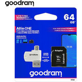 GoodRam M14A microSDXC 64GB Class 10 U1 UHS-I + Adapter + OTG