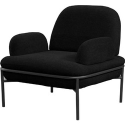 Papatya Πολυθρόνα Μαύρη Aster Teddy 531ALN1106 85x53x80cm