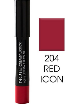 Note Creamy Lipstick Pencil 204 Red Icon 2.8gr