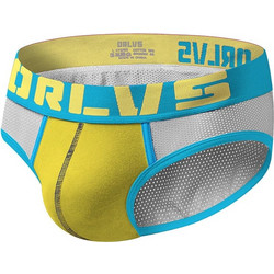 Mesh Brief Mens Underwear Yellow