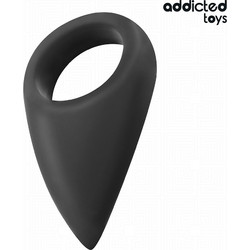 Addicted Toys Tear Shaped Penis Ring Ελαστικό Δαχτυλίδι Πέους Σιλικόνης Μαύρο