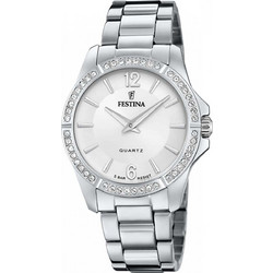 Festina Γυναικείο Ρολόι με Ασημί Μεταλλικό Μπρασελέ F20593/1