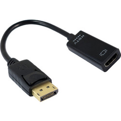 POWERTECH αντάπτορας DisplayPort σε HDMI CAB-DP076, 4K/60Hz, 0.1m, μαύρος