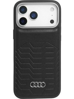 Audi Case Gt Synthetic Leather Magsafe For Iphone 17 Pro Max Black - (AU-TPUPCMIP17PM-GT/D3-BK)