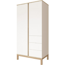 Faktum Loop White & Oak Ντουλάπα 2φυλλη 96 x 58 x 192 εκ