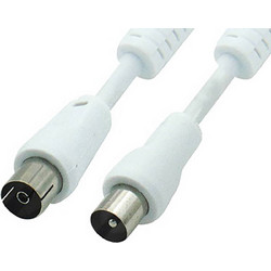 Καλώδιο Κεραίας Coax Male to Coax Female 5m White 5τμχ 02.006.0079