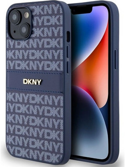 DKNY Θήκη PU Leather Repeat Pattern Tonal Stripe iPhone 14 Blue