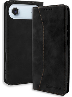 Bodycell PU Leather Book Θήκη Black (iPhone Air)