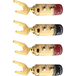 Oehlbach Fusion Lug High end cable lug connector for speakers Gold (4 Τεμάχια)