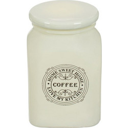 Βάζο Καφέ Γυάλινο Εκρού Sweet Home Sugar - 900ml