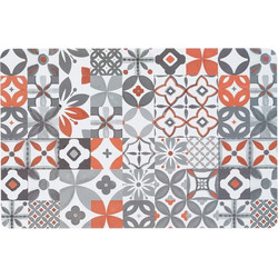 Σουπλά Πλαστικό Πορτοκαλί Γκρι Tiles 43.5x28.5cm