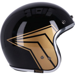 Roeg Κράνος Μηχανής Jet 13 Skull Bucket Gloss Black