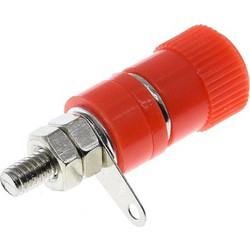 Banana Plug Contact (Panel, Insulated) Red