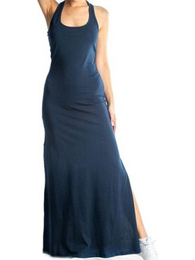 Paco & Co Maxi Καλοκαιρινό Καθημερινό Φόρεμα Μπλε 86100