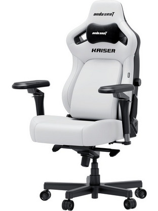 Anda Seat Kaiser 4 XL Καρέκλα Gaming Δερματίνης με Ρυθμιζόμενα Μπράτσα Λευκή AD12YDDC-XLL-20WPVC