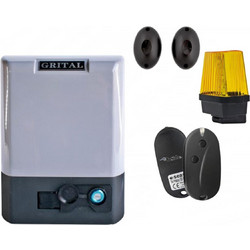 GRITAL GR5 Full Pack με 1 τηλεχειριστήριο | Μοτέρ συρόμενης γκαραζόπορτας 230V έως 500kg, Κρεμαγιέρα: Χωρίς κρεμαγιέρα
