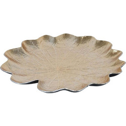 Χριστουγεννιάτικη Πιατέλα Φύλλο 013.826634 33cm Gold