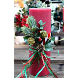 Keradiko Κόκκινο Αρωματικό Κερί 6,5*20cm 97125 003988
