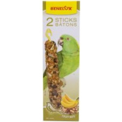 Benelux Sticks Μεγάλων Παπαγάλων Ξηροί Καρποί & Μπανάνα 2x75gr