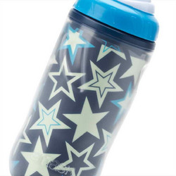 Ecolife Smash Glow in the Dark! Stars Παιδικό Μπουκάλι Πλαστικό BPA Free με Καλαμάκι Μπλε 420ml