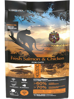 Ambrosia Adult & Sterilised Grain Free with Fresh Salmon & Chicken 1.5kg
