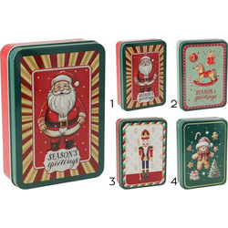 ΚΟΥΤΙ ΜΕΤΑΛΛΙΚΟ ΠΑΡΑΛ/ΜΟ XMAS 13,5x9,5x3,7cm ASSORTED
