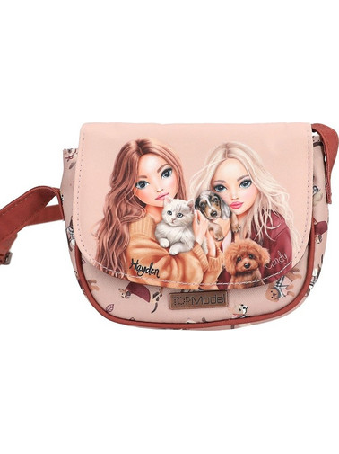 TOPModel - Small Shoulder Bag FUR EVER FRIENDS - Powdery Pink and Copper - Small