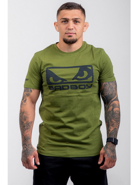 BAD BOY LOGO CLASSIC MEN'S T-SHIRT REGULAR FIT BB-000001-KB Χακί