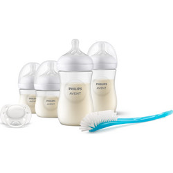 Philips Avent Natural Response Σετ Πλαστικά Μπιμπερό με Θηλή Σιλικόνης κατά των Κολικών 0m+ 2x125ml + 2x260ml + Θηλή Ροής 2 2τμχ + Θηλή Ροής 3 2τμχ + Πιπίλα Ultra Soft + Βούρτσα Καθαρισμού