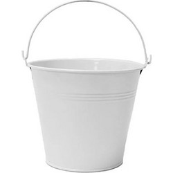 Μεταλλική Γλάστρα Κήπου με Χερούλι - 12,5x 11,5 x 11cm | Λευκή 296474