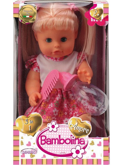 Just Toys Bambolina Amore Κούκλα Με Μαλλιά Πιπι Ποπο