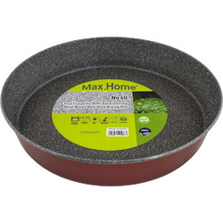Max Home SK00100118 Στρογγυλό Ταψί Φούρνου Αλουμινίου Επίστρωση Πέτρας 18cm