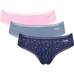 Sloggi Go Crush Βαμβακερά Γυναικεία Slip με Δαντέλα 3Pack 10219671-V004
