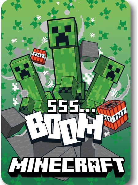 Minecraft SSS Boom fleece blanket 100x140cm