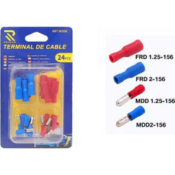 Σετ ακροδέκτες καλωδίων με μόνωση - 24pcs - 105981