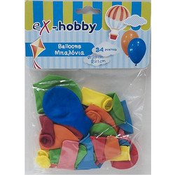ΜΠΑΛΟΝΙΑ eX-HOBBY 21-29cm ASSORTED 24τεμ