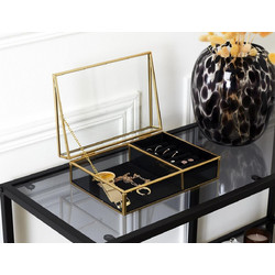 ΚΟΣΜΗΜΑΤΟΘΉΚΕΣ GLASS AND BLACK VELVET JEWELLERY BOX