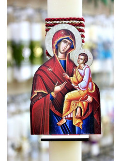 26Δ025 Παναγία Ξύλινο Με Βάση 25cm