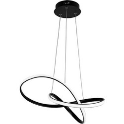 POWERTECH LED φωτιστικό οροφής HLL-0180, 50W, 4000K, Φ60cm x 120cm, μαύρο HLL-0180