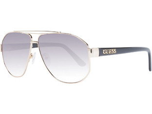 Guess GU6145 32B Ανδρικά Γυαλιά Ηλίου Aviator Μεταλλικά Μαύρα με Γκρι Polarized Φακό