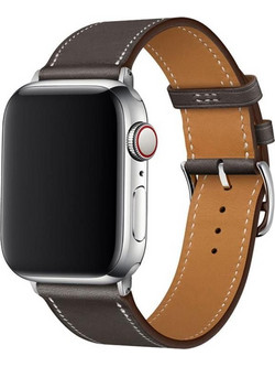 Devia Elegant PU Λουράκι Δερμάτινο Taupe (Apple Watch 38 / 40 / 41mm)